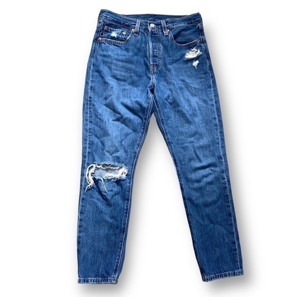 Levi's Denim - LEVI’S 501 Distressed Skinny Ankle Jeans Size 27